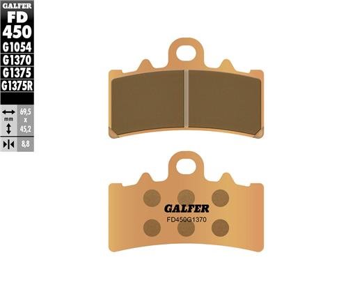 [당일배송] J2 GALFER SINTER STREET BRAKE PADS 프론트 1EA G310GS 17-22